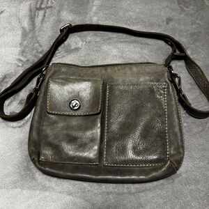 Stylish Grey Leather Bag